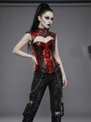 steampunk corset top alternate view