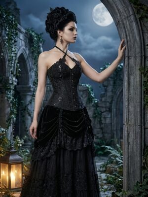 victorian gothic corset top alternate view