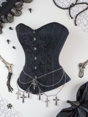 gothic corset top front view