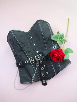 2520-Gothic Corset Top for Women – Lace-Up Boned Bustier/ 1pcs main image