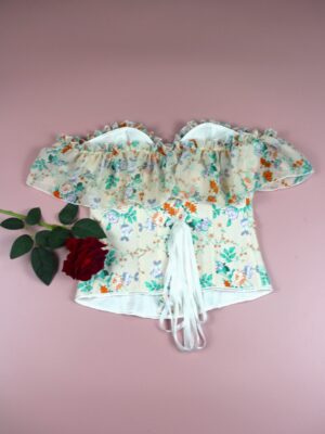 2607-Victorian country style off-shoulder corset top/1pcs gallery image