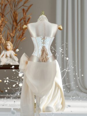 2611-Victorian style embroidered jacquard Corset top/ 1pcs gallery image