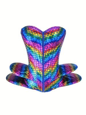 mermaid corset top front view
