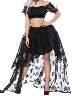 7037-Victorian Gothic SKIRT for Cosplay Party /1pcs main image