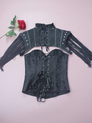 gothic steampunk corset top alternate view