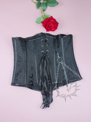 gothic steampunk corset top alternate view