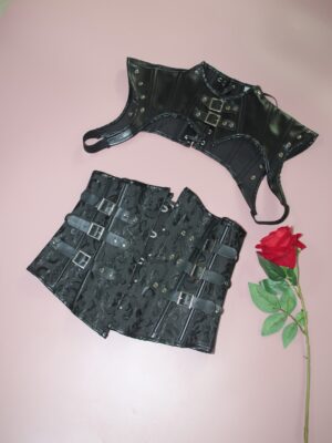 gothic steampunk corset top alternate view