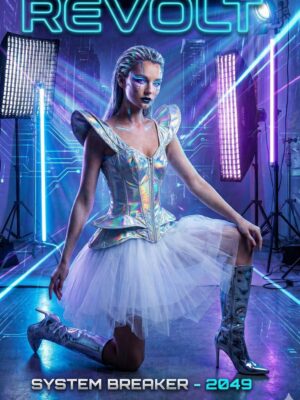 cyberpunk corset top front view