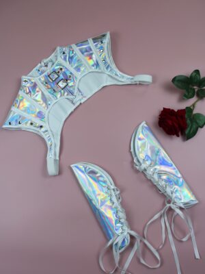 K001+K109--Halloween Cyberpunk Futuristic Costume Shawl + Sleeves main image