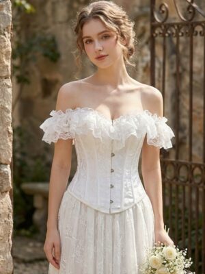 victorian gothic corset top front view