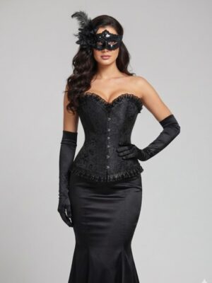 victorian gothic mermaid corset top front view