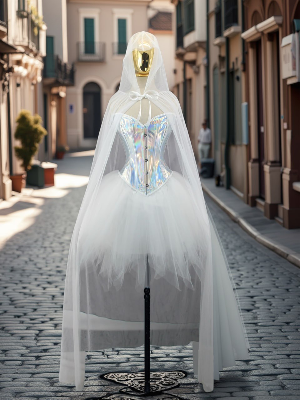 2540+7014+T01 white celestial veil costume set image 3 2540+7014+T01 white celestial veil costume set image 3