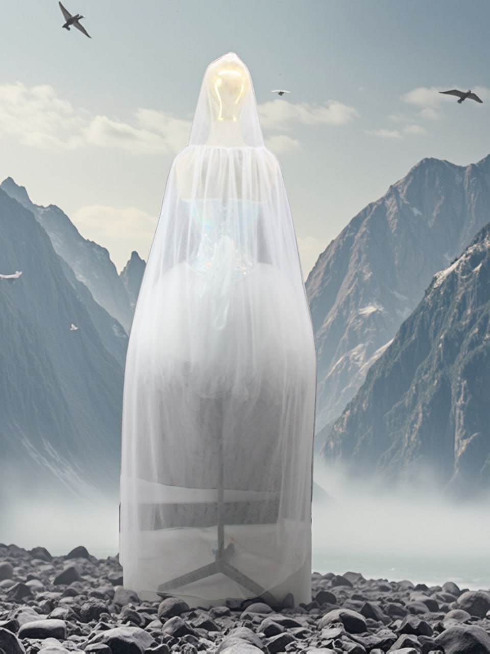 2540+7014+T01 white celestial veil costume set image 4 2540+7014+T01 white celestial veil costume set image 4