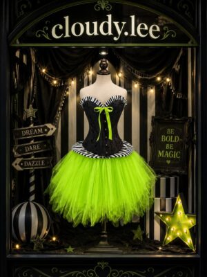 8819+7014 pink circus corset and tutu costume set image 5 8819+7014 pink circus corset and tutu costume set image 5
