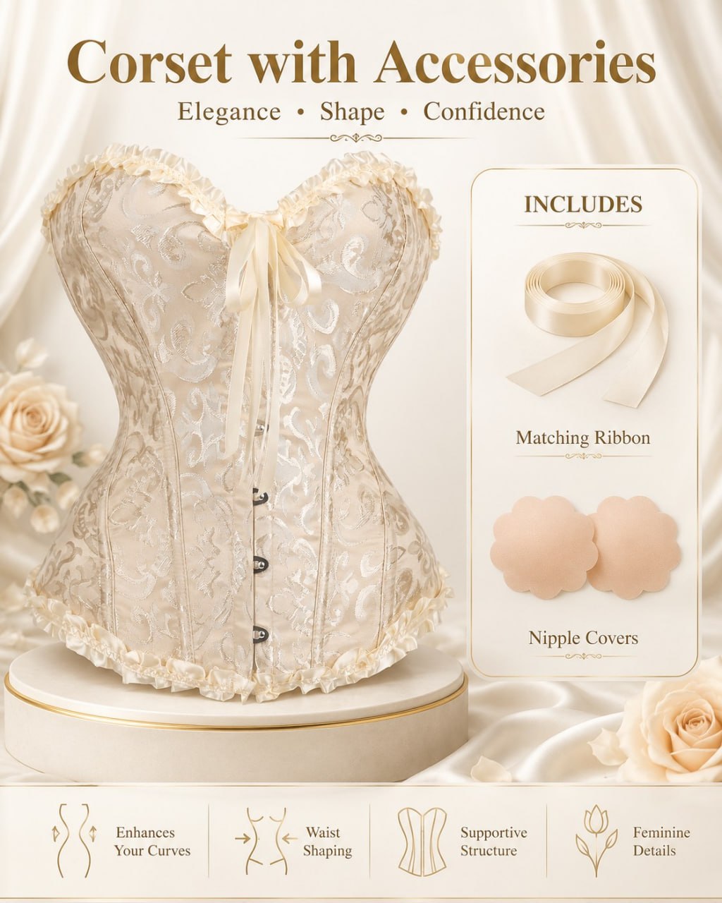 819 Ivory corset top with accessories - ivory product card 819 Ivory corset top with accessories - ivory product card