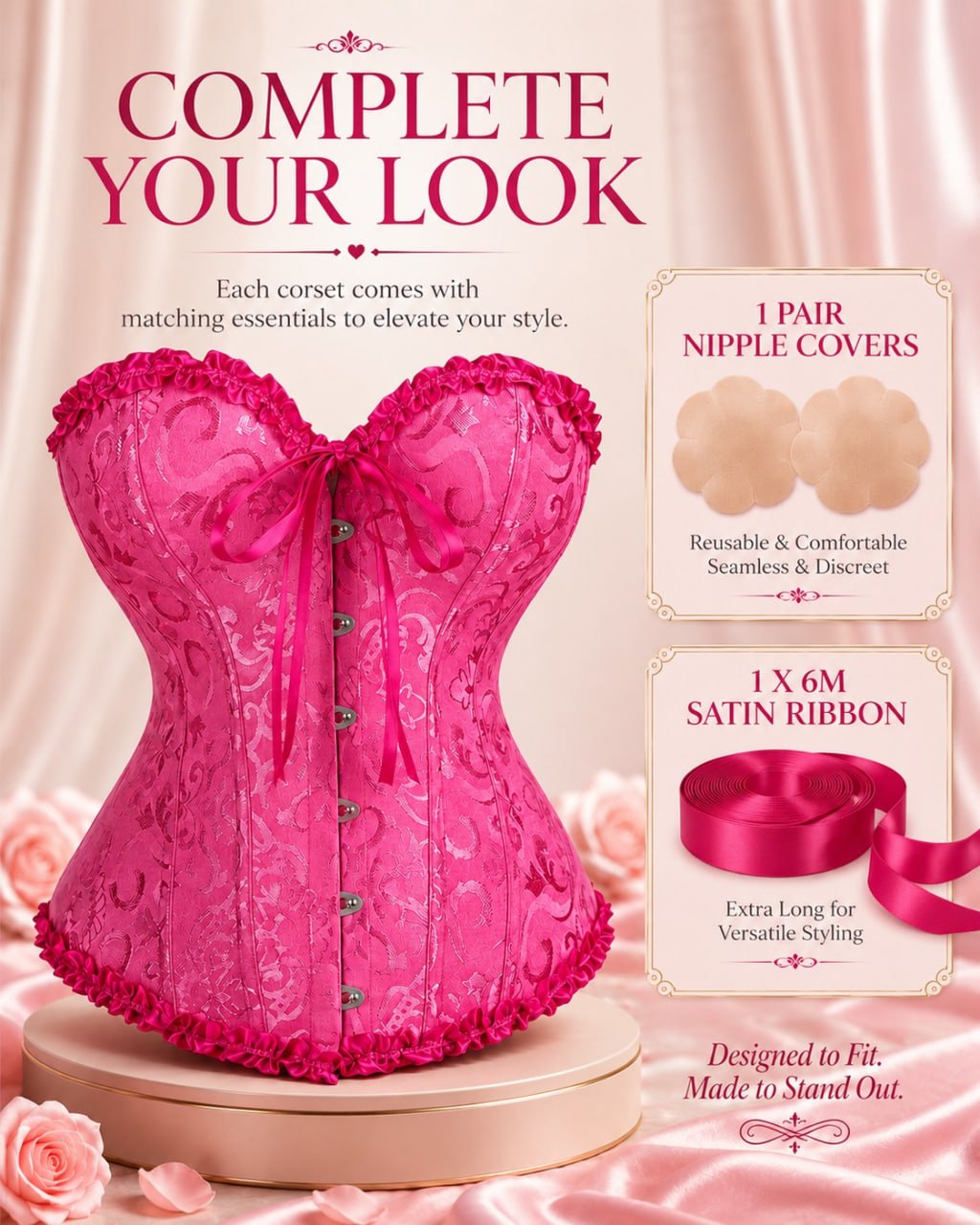 819 Pink corset top with accessories - pink clean product card 819 Pink corset top with accessories - pink clean product card