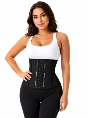 Home 9487 black latex waist trainer image 1